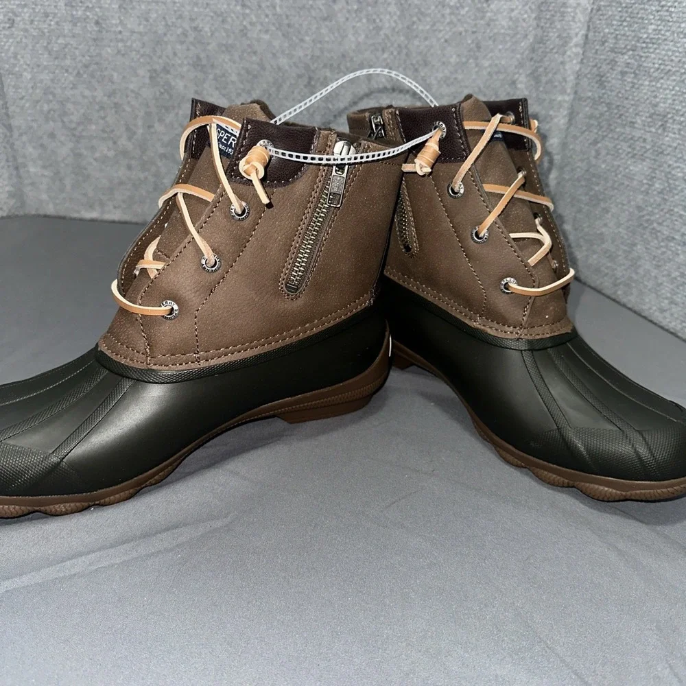 Sperry Women's Top-Sider Saltwater Nylon Brown Duck Boots STS80524 Size 7.5